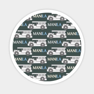 PHILIPPINE JEEPNEY PINOY PATTERN BLUE Magnet